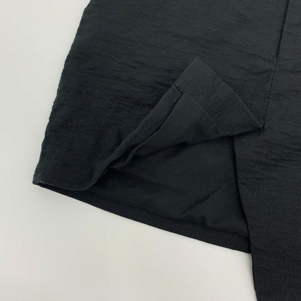 Marissa Webb Skirt Black Loris Scissor Front Asymmetrical Mini Linen - Picture 7 of 13